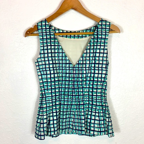 Kate Spade Tatiana sleeveless peplum top xs - Picture 4 of 6